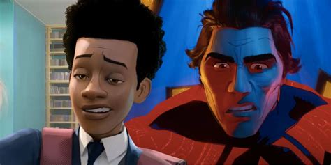 spider-man: across the spider-verse memes|Miles Morales Running From Miguel OHara